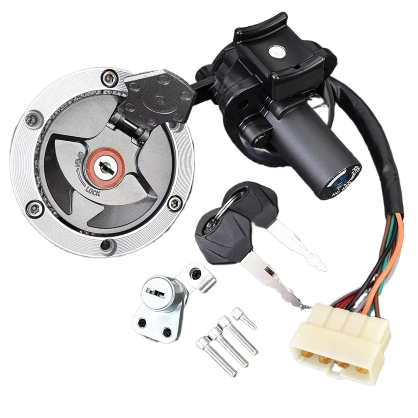 Compatible Con BR250 Para Z250SL ABS 2014-2016 BX250 Para NINJA Para 250SL 2015-2016 Tapa Depósito Interruptor Encendido La Llave Cerradura Asiento