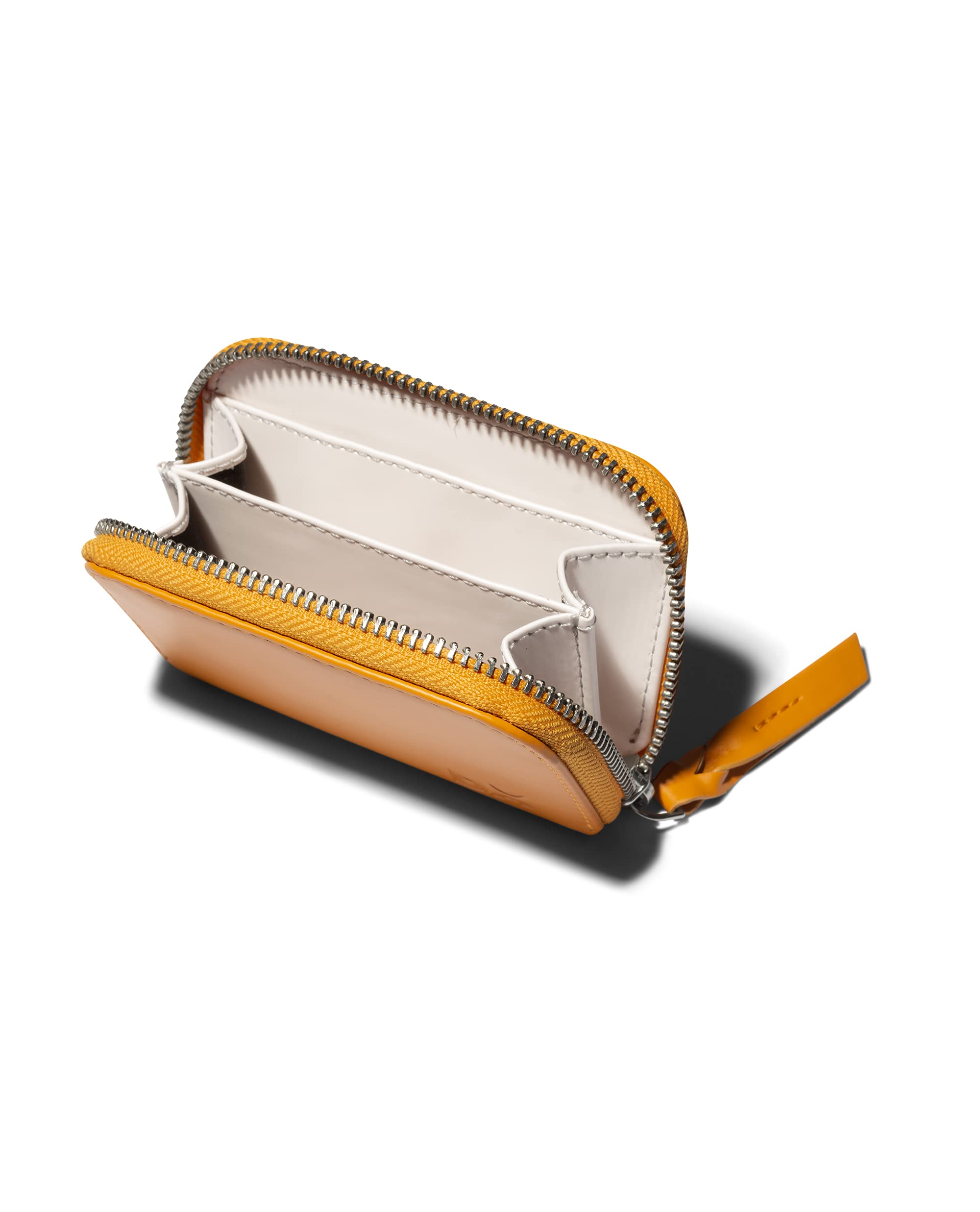 DailyObjects Chrome Yellow Zipper Slim Card & Coin Wallet | Made with Vegan Leather Material | Carefully Handcrafted | Coin Pocket 4