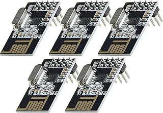 TECNOIOT 5pcs NRF24L01 2.4GHz Wireless Transceiver Module For Arduino Microcontroller | 5pcs NRF24L01 2.4GHz Wireless Module for Arduino, ESP8266, Raspberry Pi, etc.