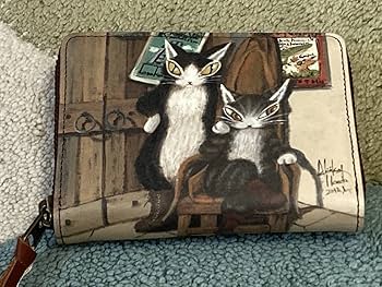 Amazon.co.jp: わちふぃーるど ダヤン 限定 二つ折り革財布 ダヤンと