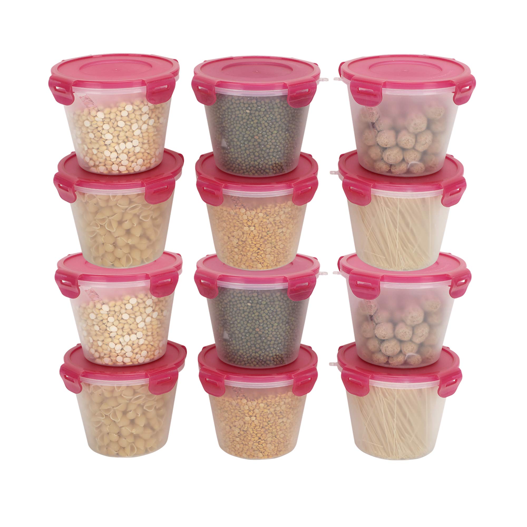 Cutting EDGE Nesterware Lock & Seal Containers for Dry Fruit, Biscuits, wafers, Snack, Foods, Fruits, Vegetables, Refrigerator Containers (Set of 12) - 1L, Light Red (B08Y6GVWYQ) Amazon Price History, Amazon Price Tracker