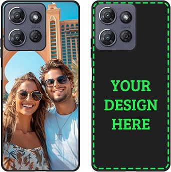 Custom Case for New Motorola Moto G 2025 Personalized Photo Logo Customized Text Name Image Picture Soft Full-Body Protective Phone Cover Premium Silicone Shockproof Anti-Scratch Shell 6.7 inch Black