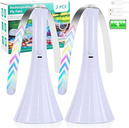 Ventiladores de mosca para mesas recargables, ventiladores de mosca para mesas al aire libre USB, ventiladores de mosca para mantener las moscas
