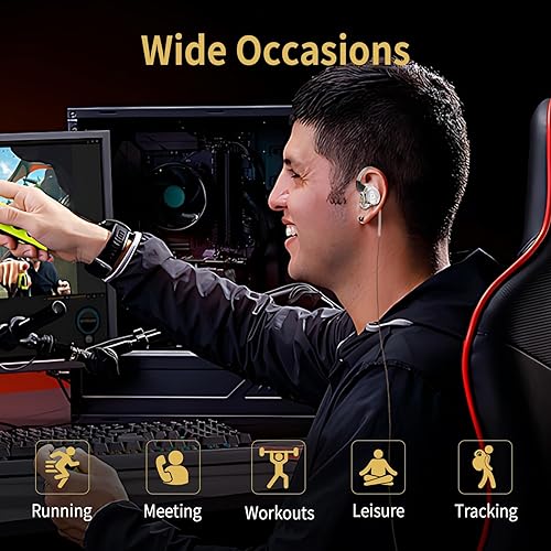 Miniatura 6 de CCZ MC02 HiFi IEM - Monitor de oído intraural, auriculares con sonido de cristal transparente, auriculares con cable 1DD de 0.394 in con puntas