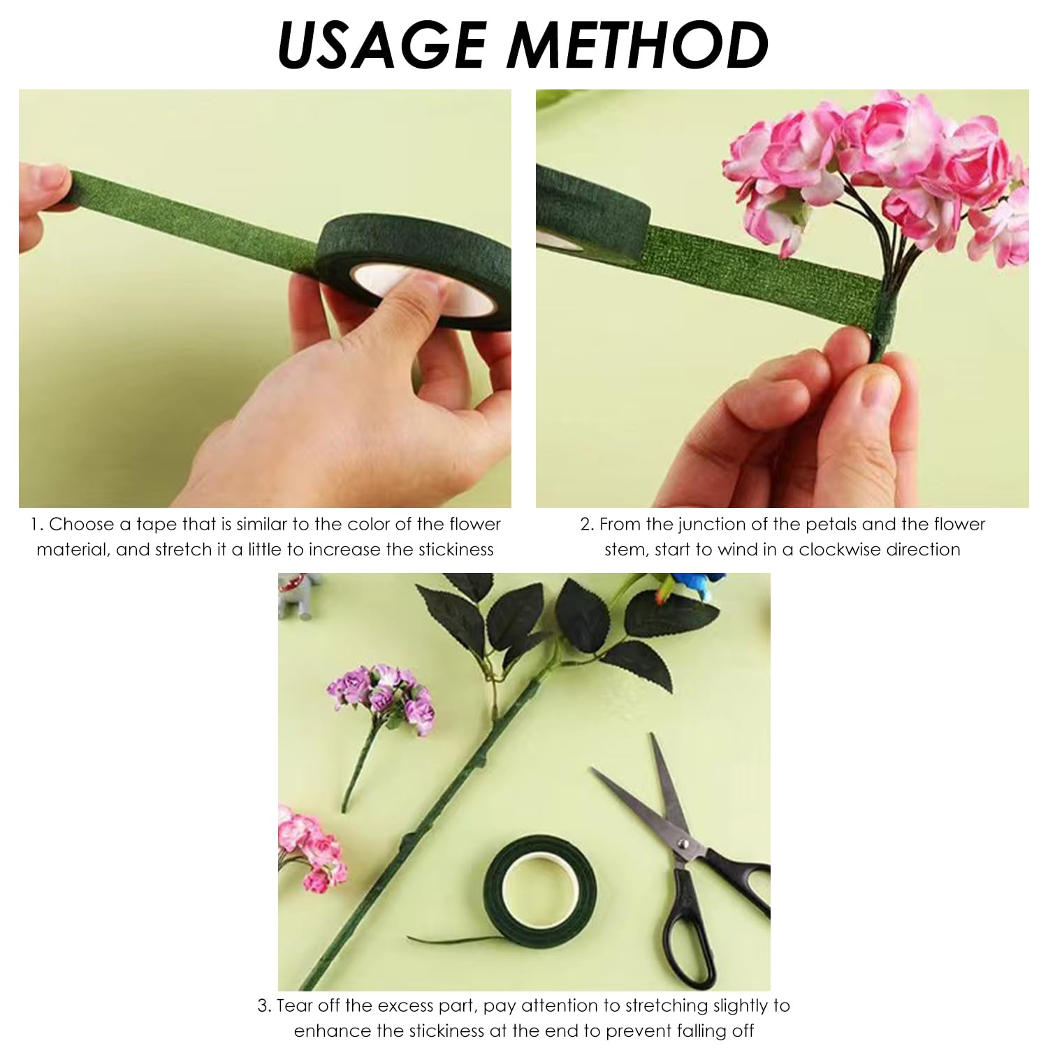 NUOBESTY Bloementape Arrangement Tape 4 Stuks Verpakking