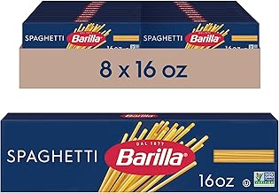Barilla Spaghetti Pasta, 16 oz. Box (Pack of 8) - Non-GMO, Made with Durum Wheat Semolina - Kosher Certified