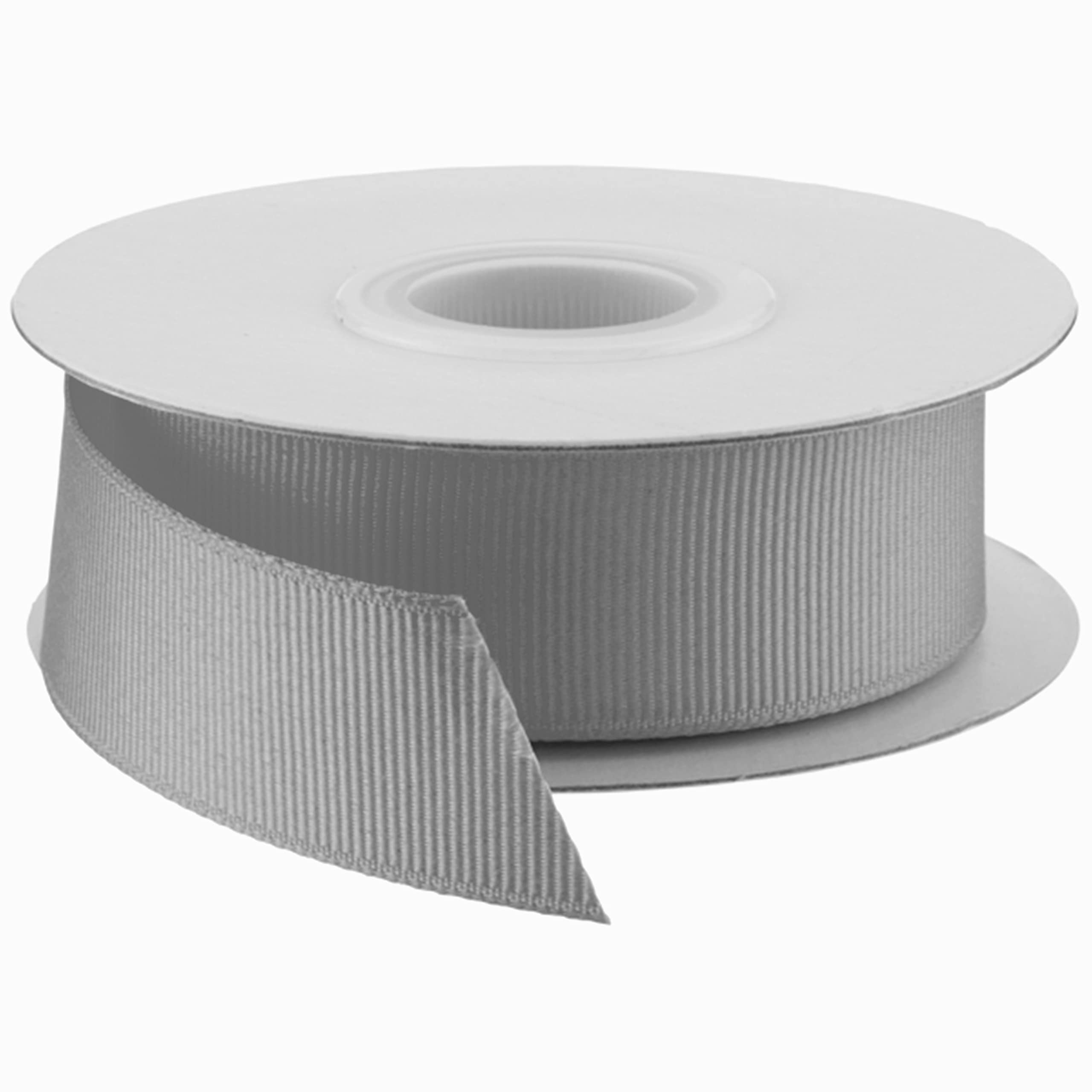 Grosgrain Ribbon -23 Meters / 25 Yards Rolls for Gifts Wrap Sew Party Decorations Events Wedding Christmas Crafts Bows DIY Bouquets Cake Double Sided Buy Any 3 Get 1 Free (25 mm, Silver)