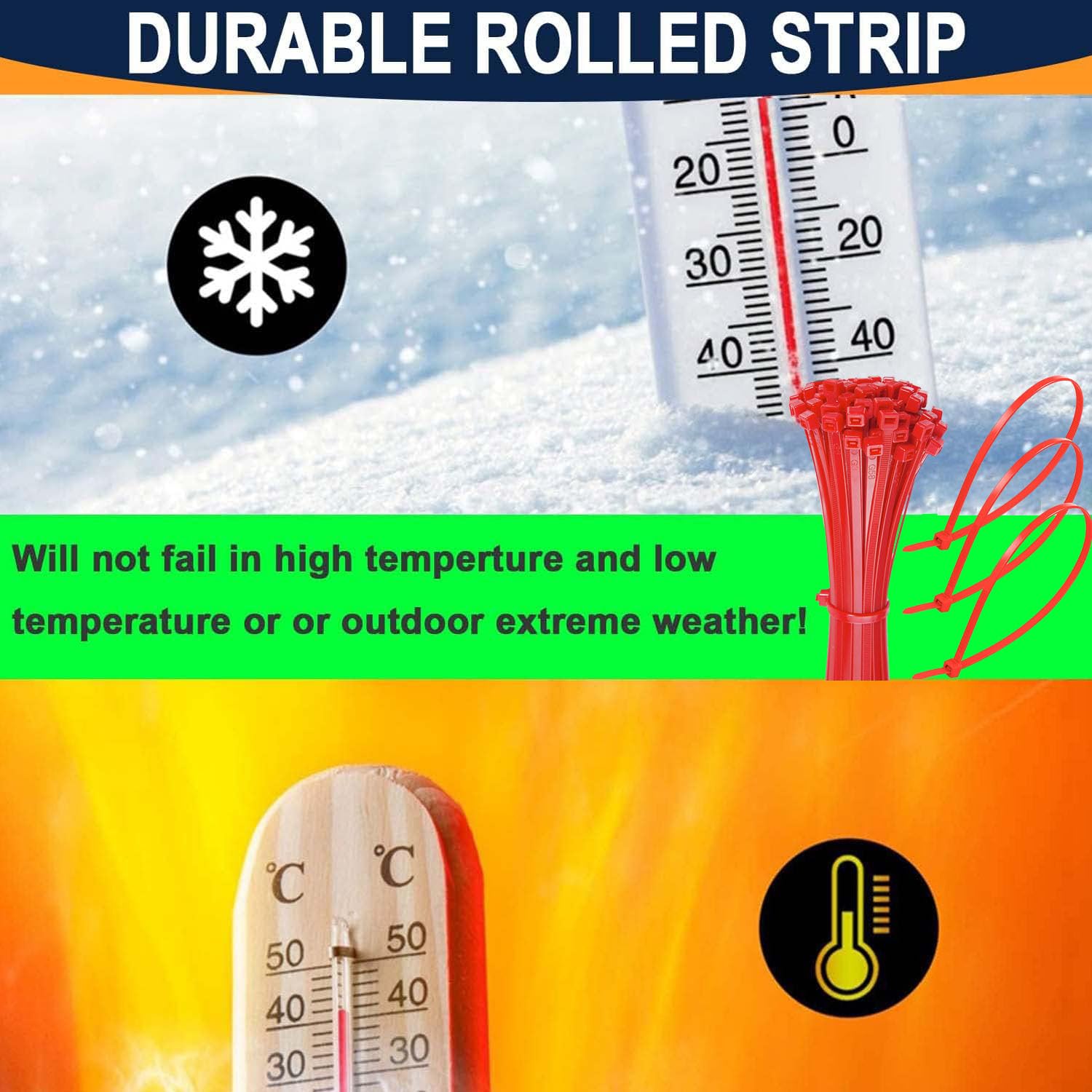 NewMainOne Fascette Fermacavi, 500 Confezioni Autobloccanti Da 10