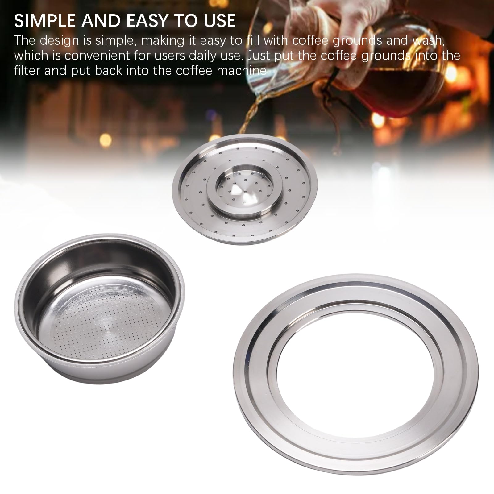 Taza de café recargable de acero inoxidable, taza de cápsula de café reutilizable apta para máquina de café , papel y acero inoxidable, buena para el medio ambiente y la comodidad