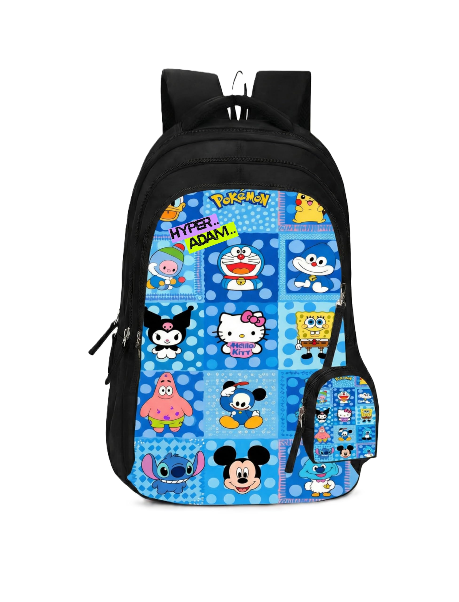 36L Backpack for Kids & Teens, 3-Compartment School Backpack with Laptop Sleeve, Smart Organizer, 2 Bottle Pockets, Quick Access Pouch Adjustable Straps-image-3