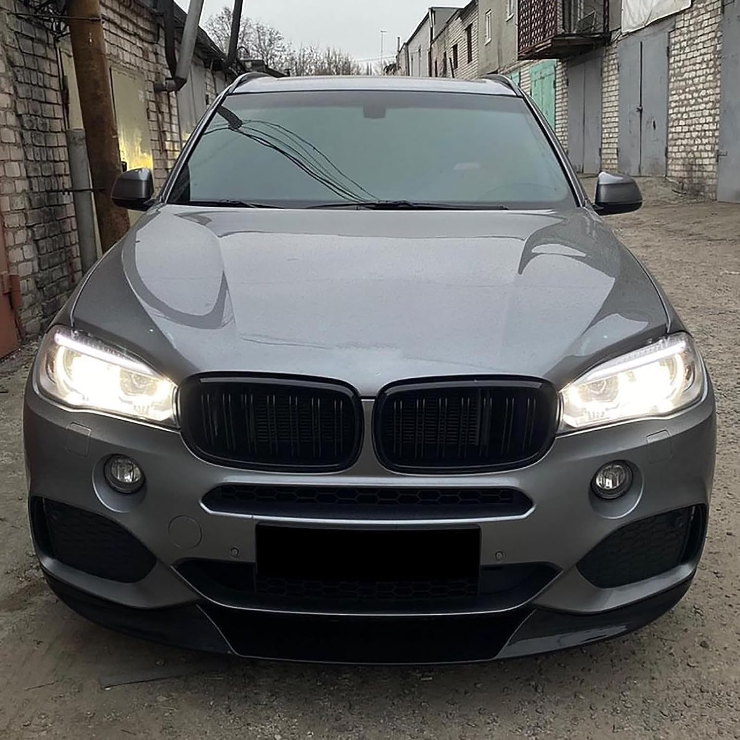 Voiture Becquets Avant pour BMW X5 F15 2014-2018, Pare-Chocs Avant Lèvre Modification Sportive Kits de Carrosserie