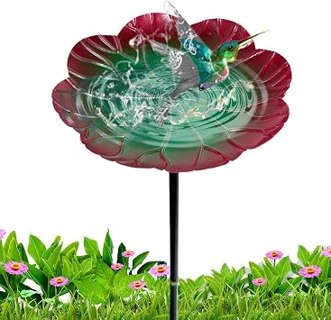 Metal Bird Bath Weather Resistant Feeding Station Garden Yard Art