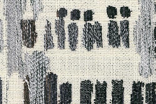 Miniatura 8 de Signature Design by Ashley Kennewick - Otomana rectangular de gran tamaño con estampado abstracto contemporáneo azul y beige