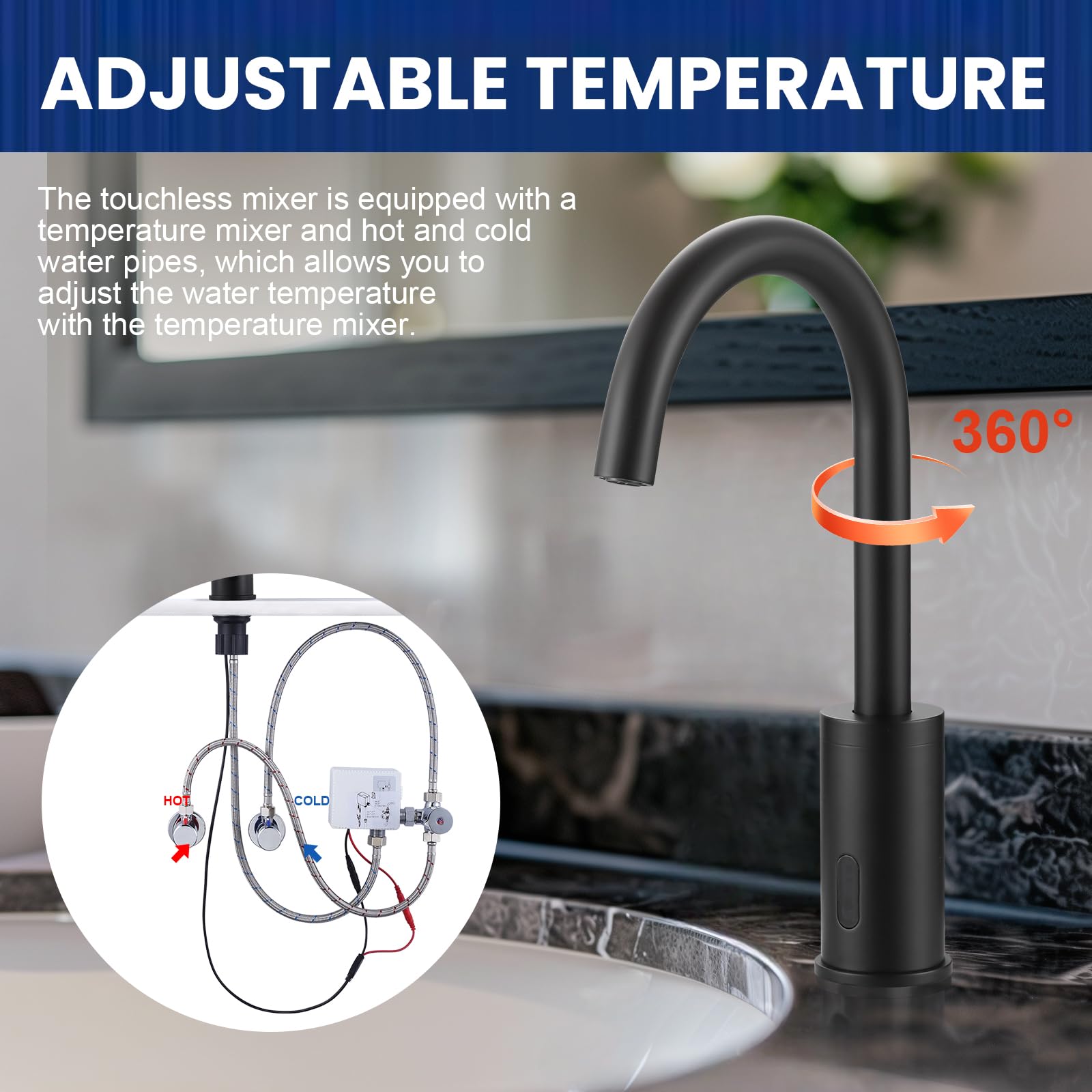 iVIGA Kraan Sensor: Badkamerkraan Infraroodsensor Voor Badkamer
