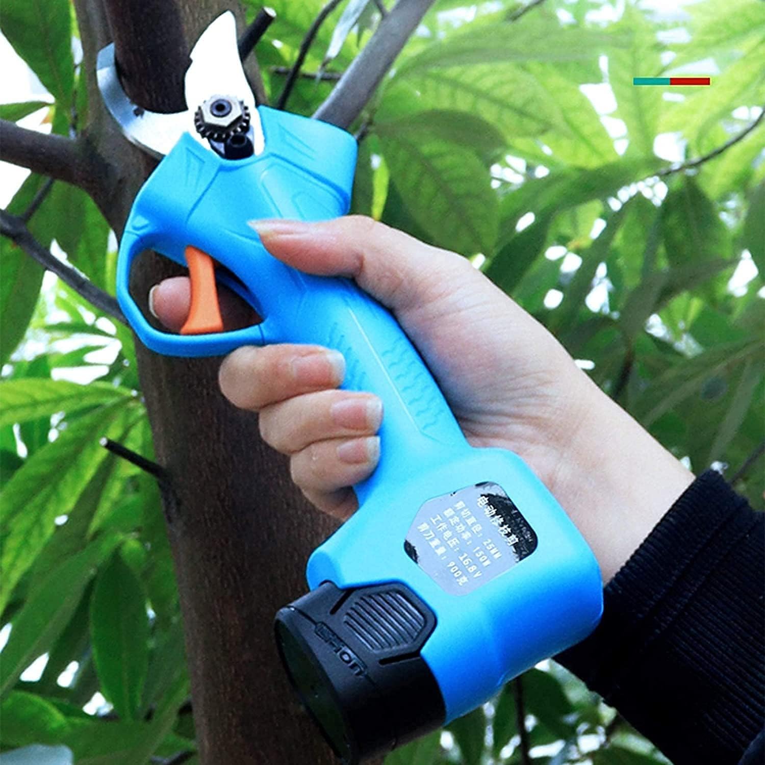 コードレス充電式電動剪定鋏 電動剪定機 園芸鋏 木の枝剪定鋏 切断直径25mm 3-4時間作業