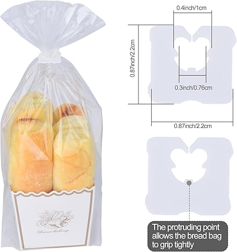 Miniatura 9 de 100 clips reutilizables de plástico amarillo para mantener tu comida fresca, clips para bolsas de almacenamiento de alimentos de 78 x 1 pulgada