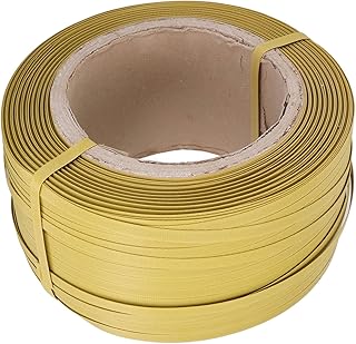 1 Roll 500M 1# Machine Packing Belt Plastic Packing Belt PP Packing Belt Packing Belt Semi Automatic Packing Belt(Yellow)