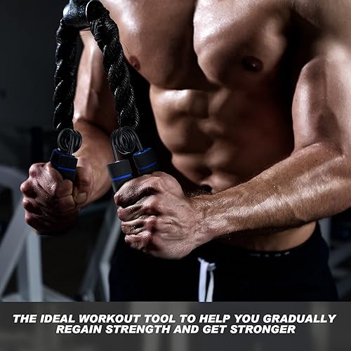 Miniatura 4 de Wettarn Juego de 7 unidades de entrenamiento de fuerza de agarre de 50 a 350 libras de metal fortalecedor de agarre de mano antideslizante