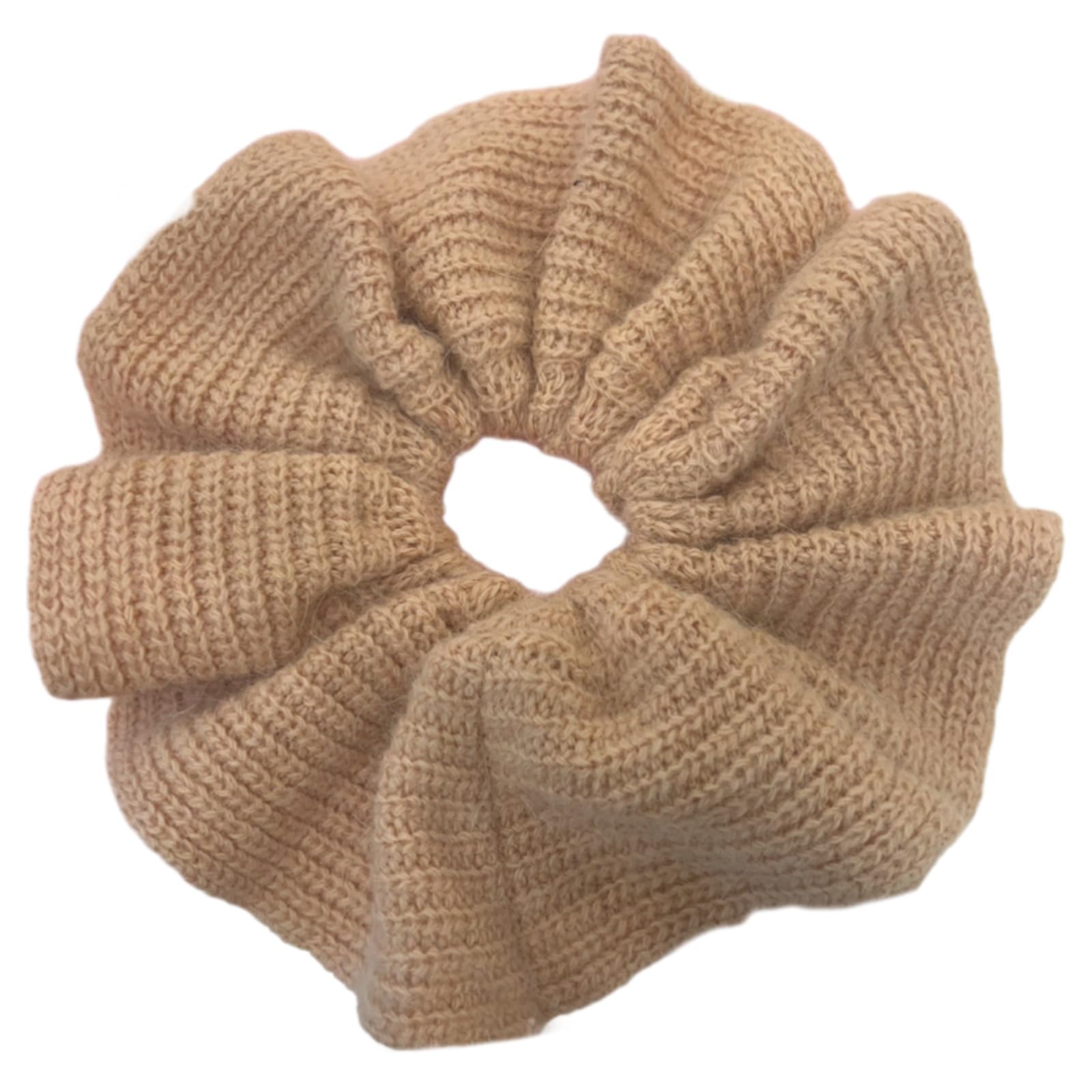 Fentency Knit Hair Scrunchies Thick Ruffle Oversized Hair Scrunchy Elegant Hair Rope Scrunchy Women Ponytail Holder