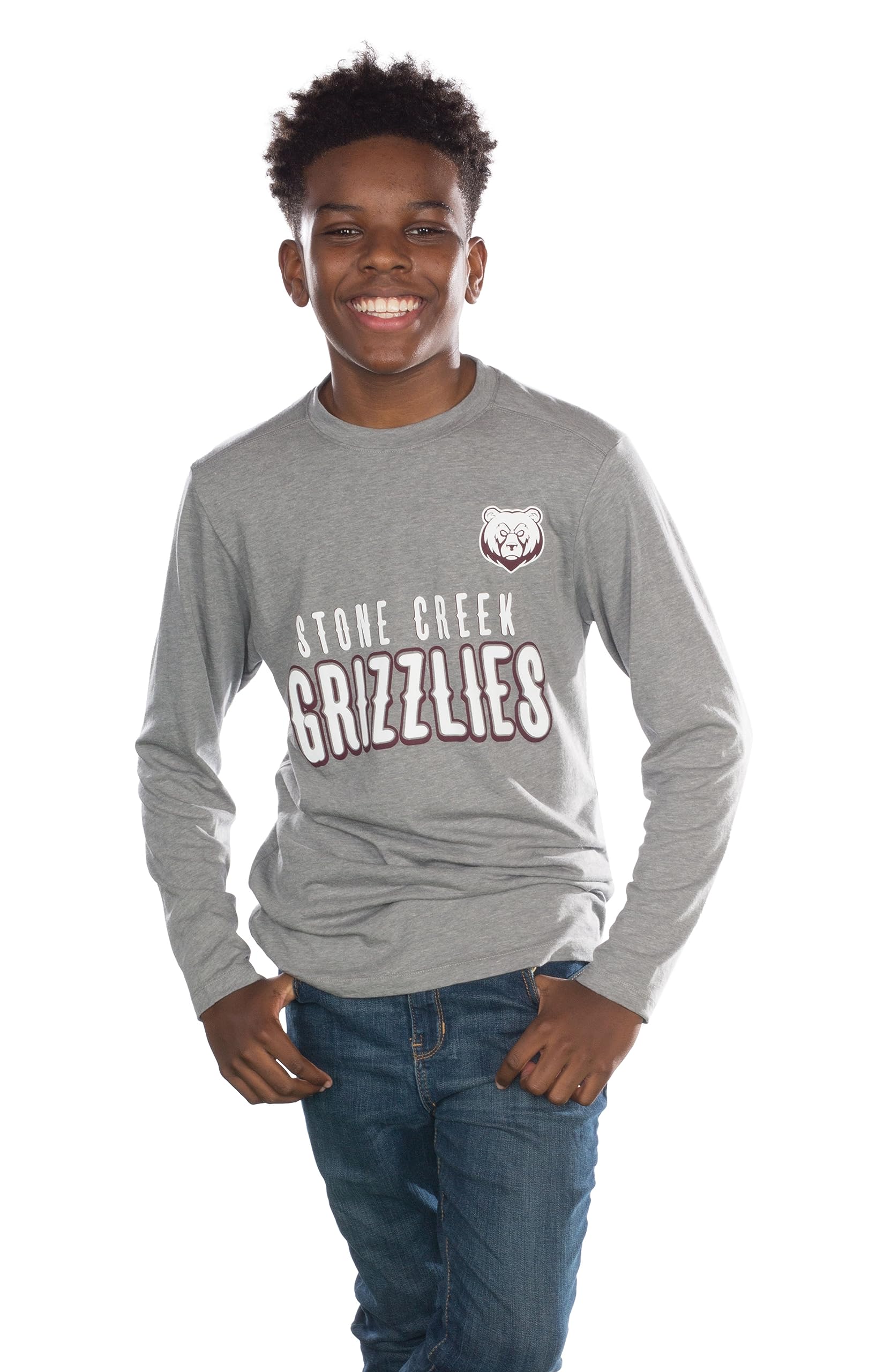 Augusta Sportswear Boys Tri-Blend Long Sleeve Crew Manga Larga Niños