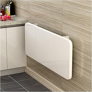 Mesa plegable para lavandería, escritorio montado en la pared para taller, garaje, oficina, bar, cocina y comedor, escritorio flotante que ahorra espacio (60 x 30 cm), color blanco