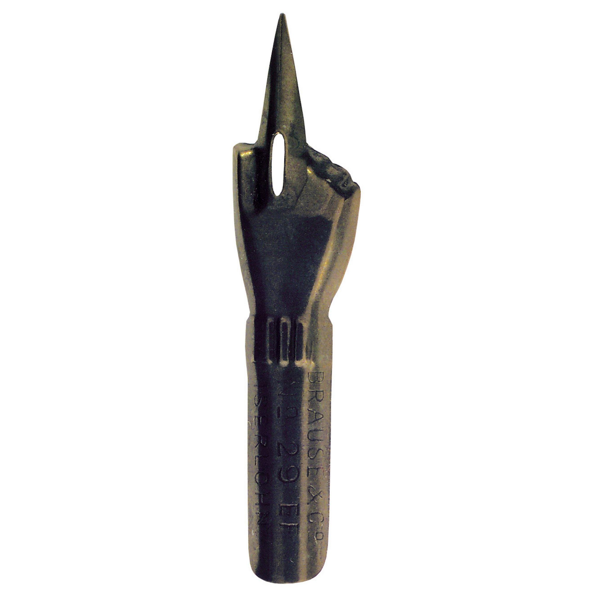 Brause 3 Pennini In Metallo Index Per Calligrafia, Con Riserva D'inchiostro, Punta Medio-fine, Made In Germany - 2