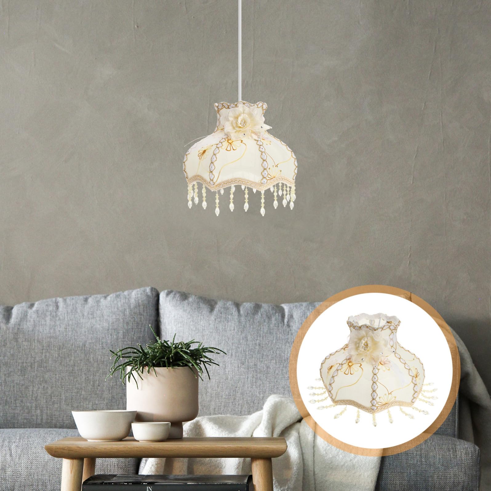 Vintage Lampenschirm im Europäischen Stil für Tisch und Stehlampen Zufälliger Stil