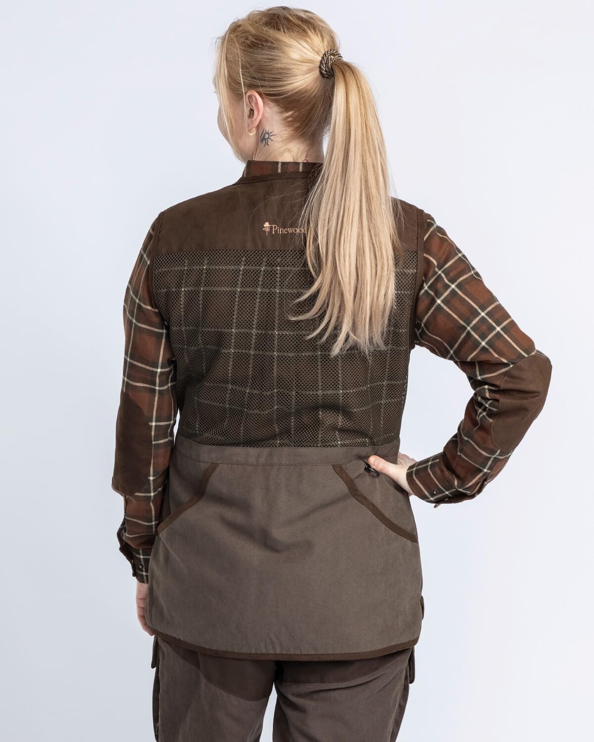 Pinewood Jagdweste Damen Suede Brown