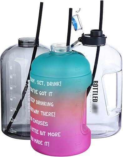 Miniatura 9 de ALINK Pajitas de silicona transparente reutilizables extra largas de 15 pulgadas, paquete de 4 popotes flexibles para botella de agua de 1 galón,