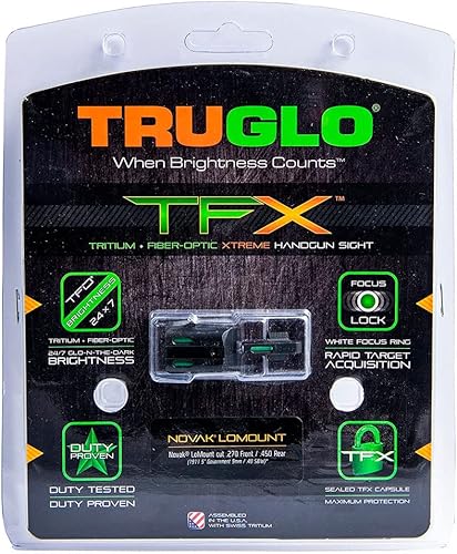 Miniatura 24 de TRUGLO TFX - Mira para pistola Tritio duradero resistente a los golpes, compacto y brillante y fibra óptica Xtreme vista diurna/nocturna