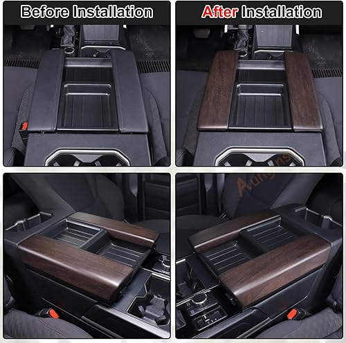 Miniatura 5 de Funda protectora para reposabrazos de consola central de automóvil compatible con Toyota Tundra 2022 2023 Sequoia 2023 Central Apoyabrazos Caja de