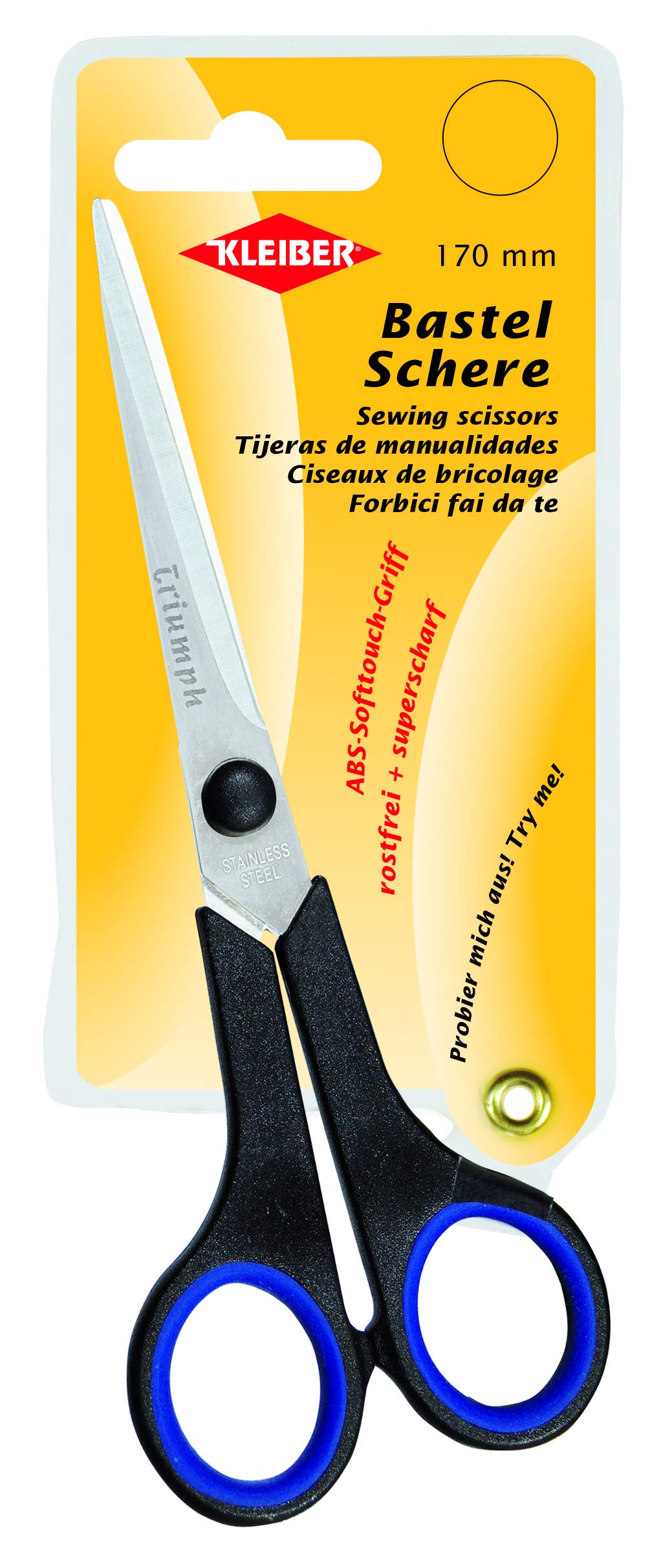 Kleiber Blue, Black 170 Mm Sewing Scissor