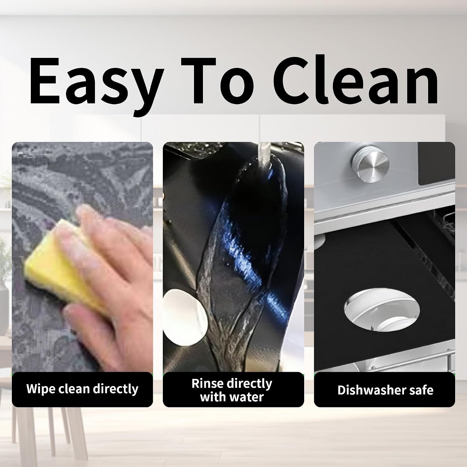 2 Pack Ultra Thin 0.3mm Stove Top Protectors for Whirlpool 36" 5-Burner Gas Range, Compatible with WCG97US6HS, WCG97US6DS, WCG55US6HB - Reusable Non-Stick Teflon Coating & Easy Clean Splatter Guard