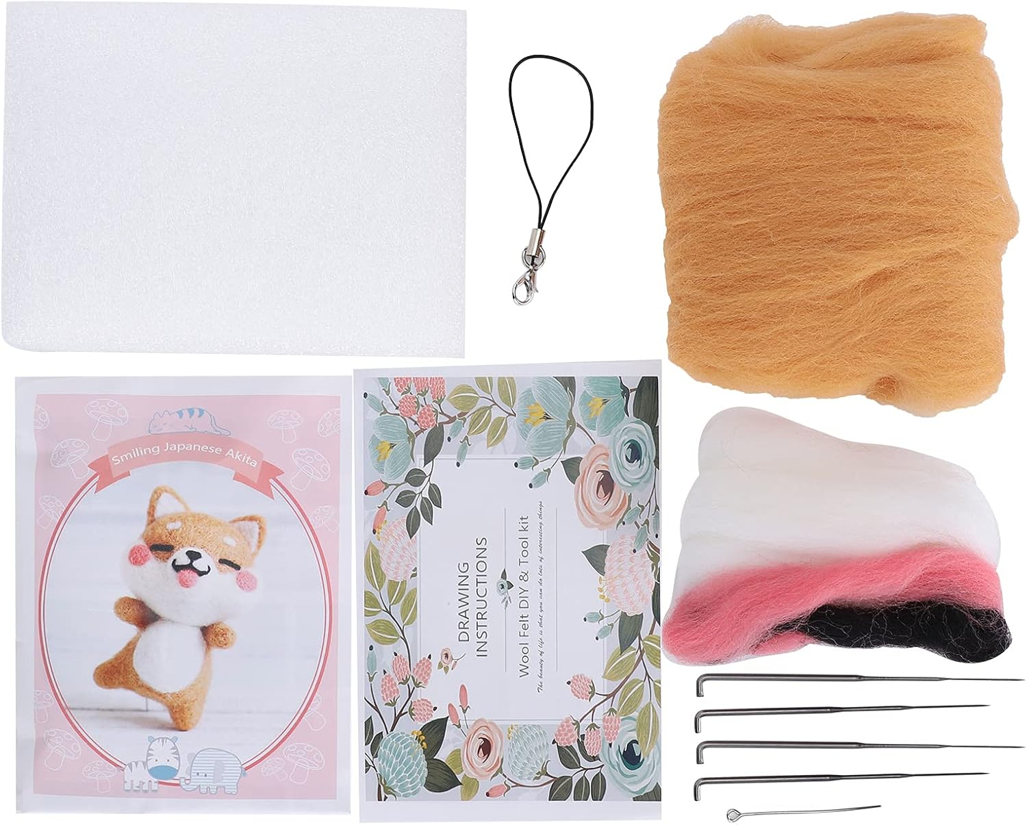 Needle Felting Kit, Cute Dog Wool Felting Kit, Cute Animal