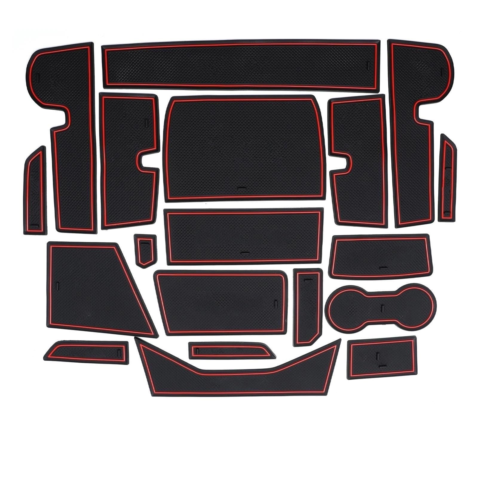 Protezione Alfombrilla Con Ranura Para Puerta Para Geely, Para TUGELLA 2020, 2021, 2022, 2023, Para Xingyue, Para FY11, Almohadilla Con Ranura Para Puerta, Accesorios Interiores(Red)