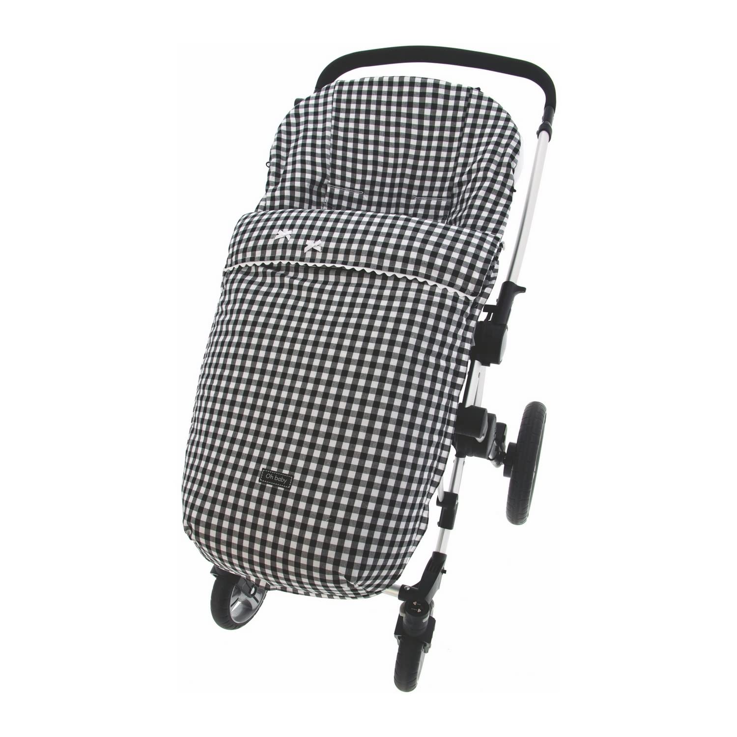 Rosy Fuentes Saco Silla de Paseo Universal - Saco Carrito Bebé - Funda de silla de paseo - Equipado para ser Ajustado perfectamente 0-negro