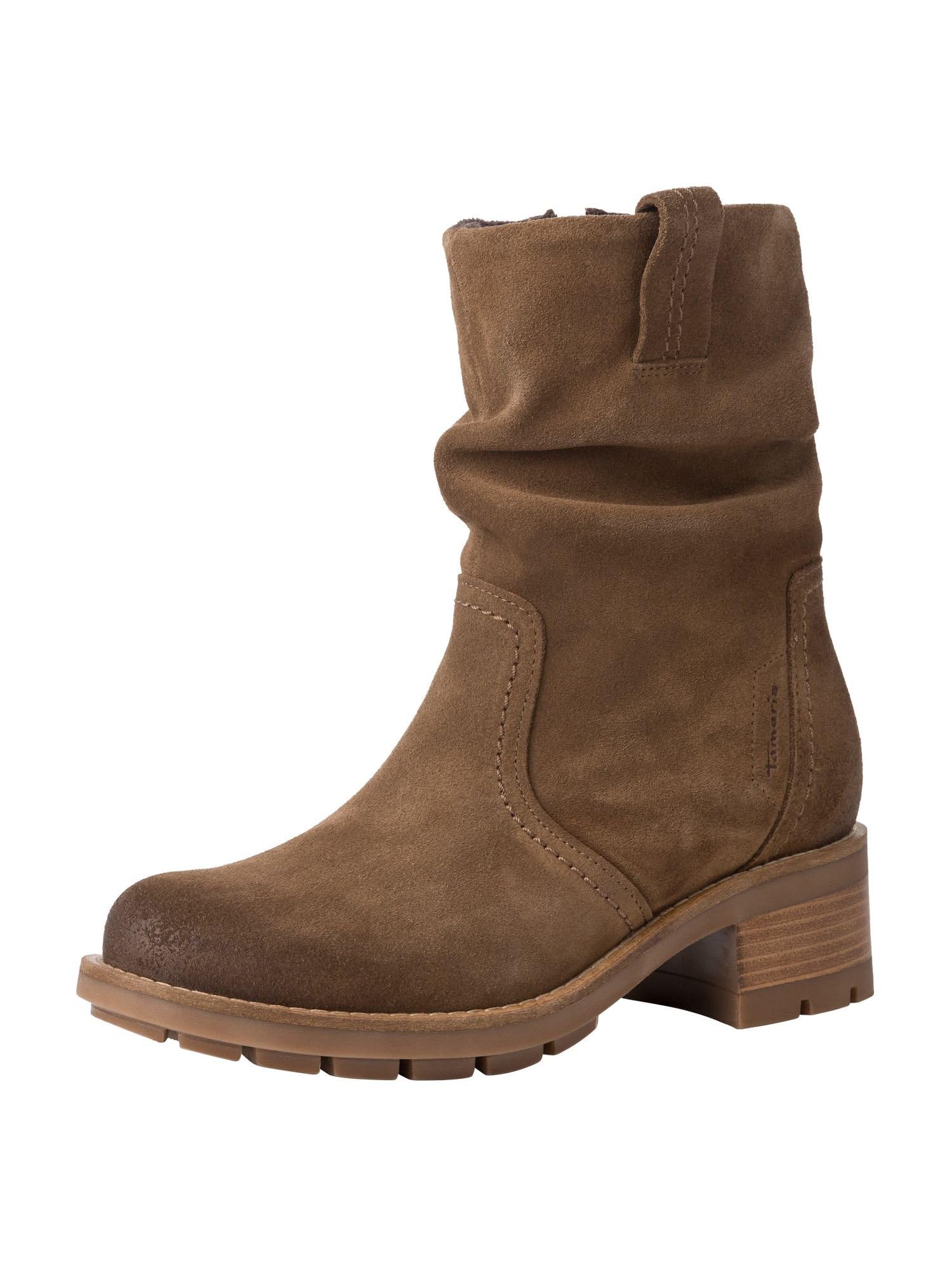 Tamaris Damen Absatzstiefelette Leder Blockabsatz