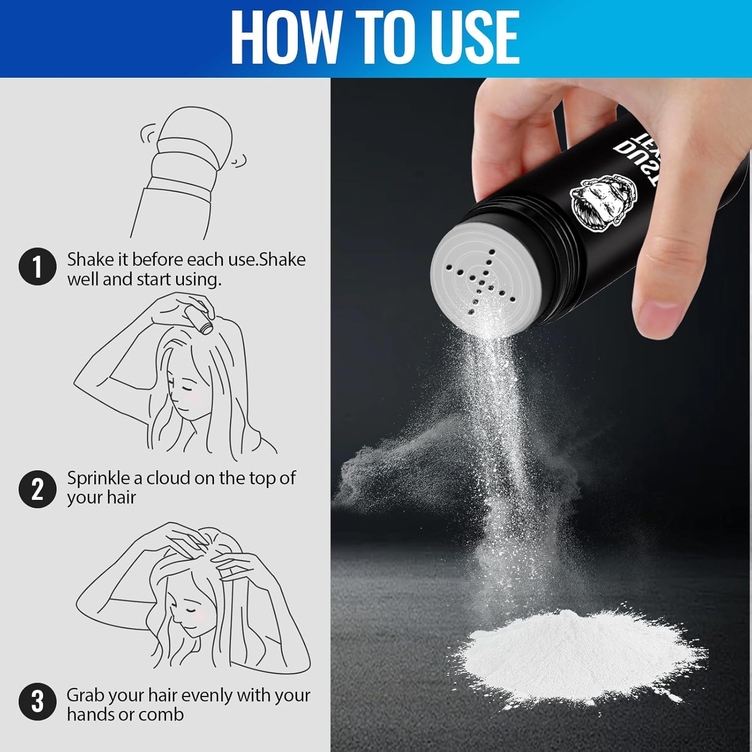 30g Polvos Texturizantes Mate,Polvos para el Pelo,polvo para Dar Volumen al Cabello,Consigue un Cabello con Más Cuerpo y Espesor,sin residuos,para uso diario — view 4