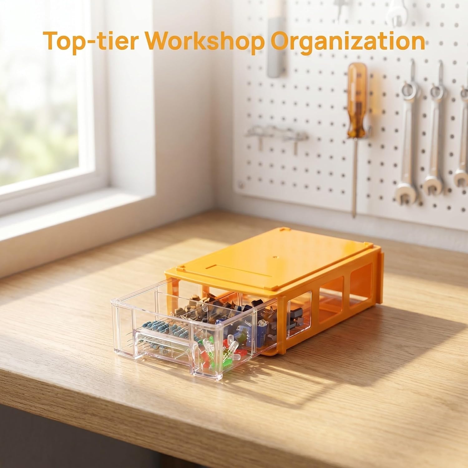 10 Piece Stackable Plastic Drawer Organizer for Office Hardware Parts