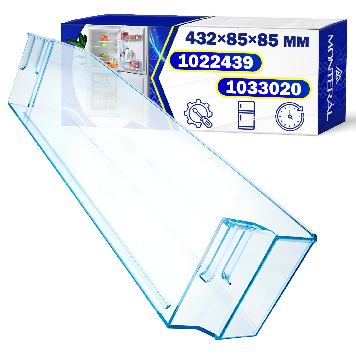 Kühlschrank Flaschenhalter 432x85 mm mit dem Originalcode 1022439 1033020 für Amica - Garantie 10 Jahre - MONTERAL