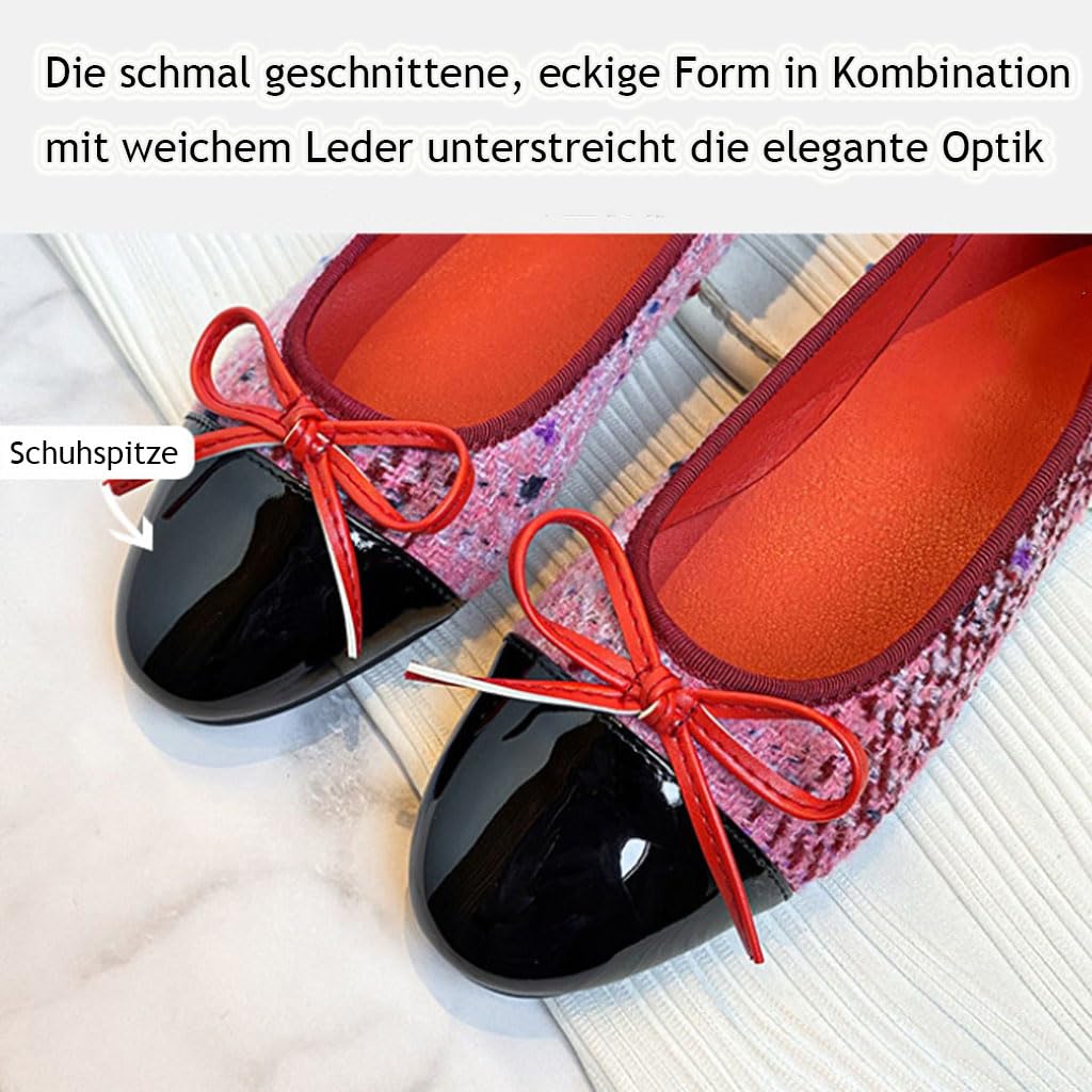 Ballerine da Donna comode, Mocassini da Donna con Tessuto Tweed, Eleganti Slip-on estive con Suola Antiscivolo, Sandali Bassi per Uso Quotidiano e Occasioni Festive