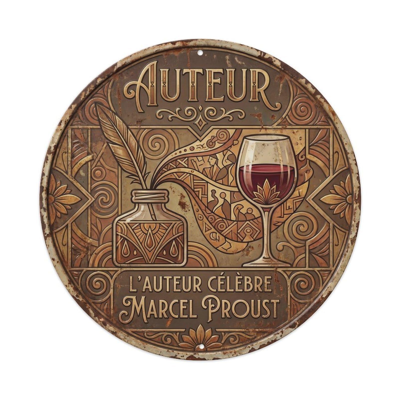 Author Humorous Lounge Author Vintage Metal Tin Sign Plaque Wall Decor for Cafe, Club Bar, Office, Garden Metal Poster 8x8Inch