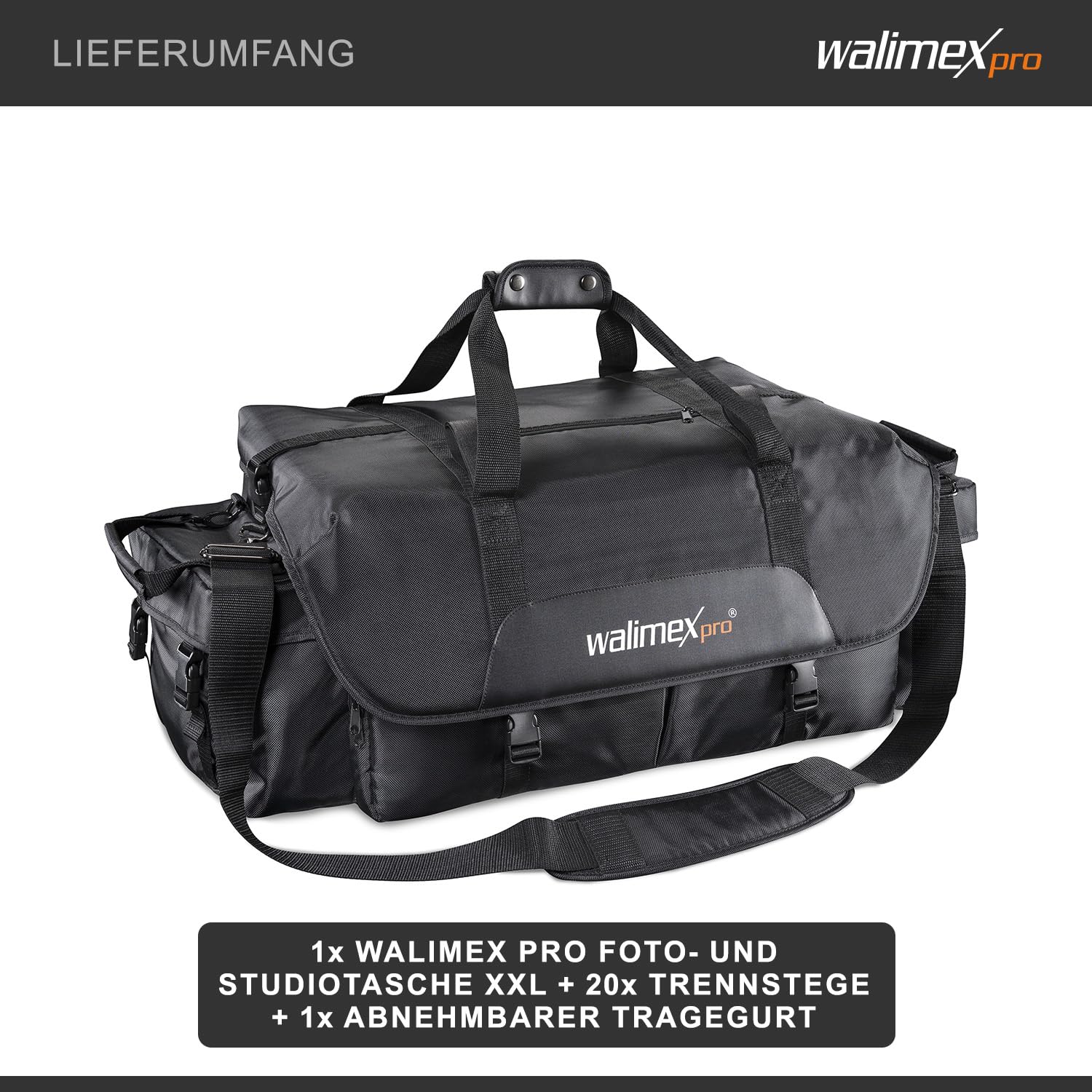 Walimex 13053 Torba Fotograficzna, Czarny, XXL