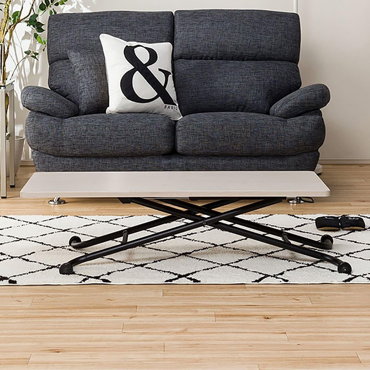 Amazon.co.jp: ニトリ 昇降 センターテーブル ライザN ホワイト