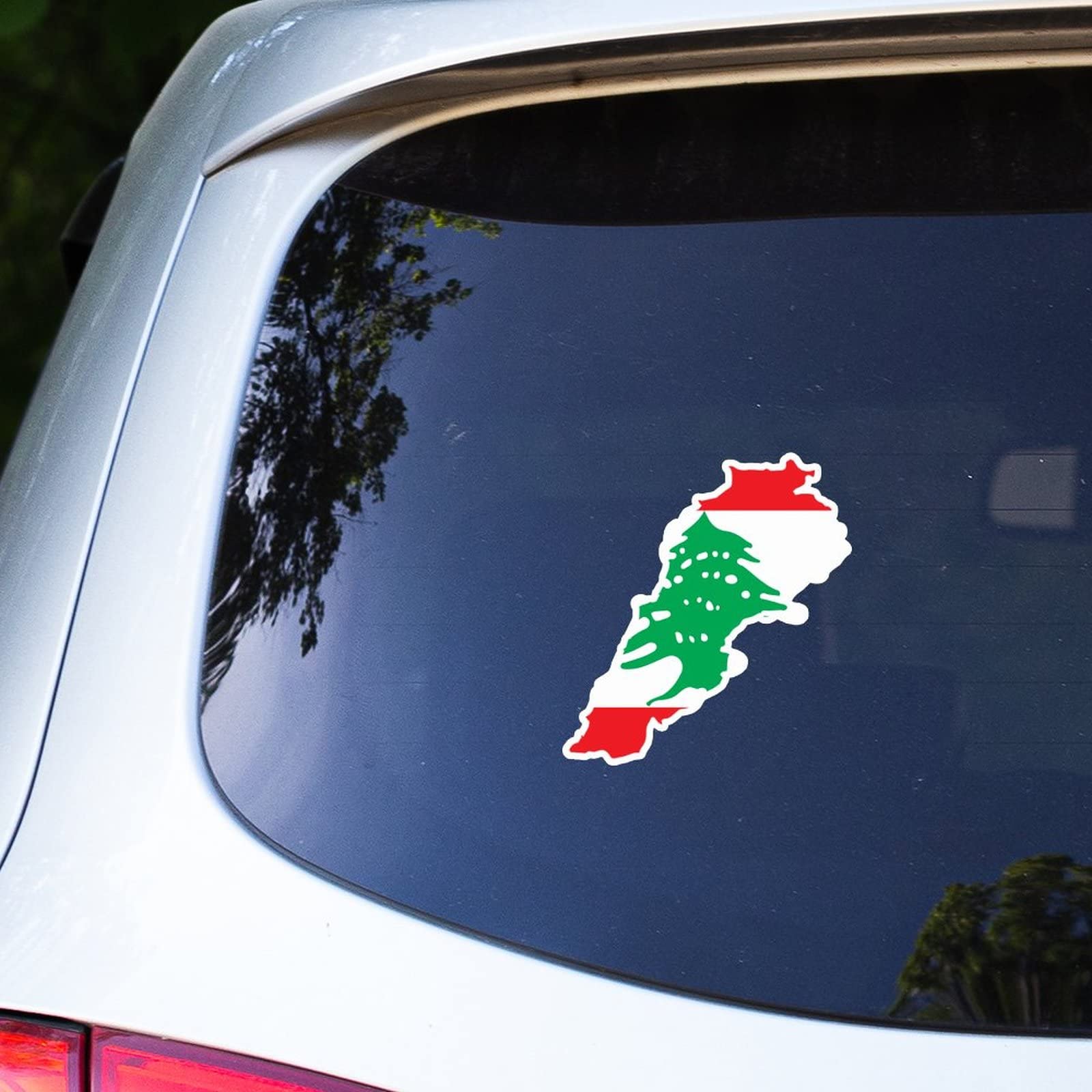 Lebanon Flag Map Car Window Stickers Lebanon Car Decal Window Decal Patriotic Decor National Flag Country City Souvenir Vinyl Car Decal Bumper Sticker for Car Window Rear Gift to Friend