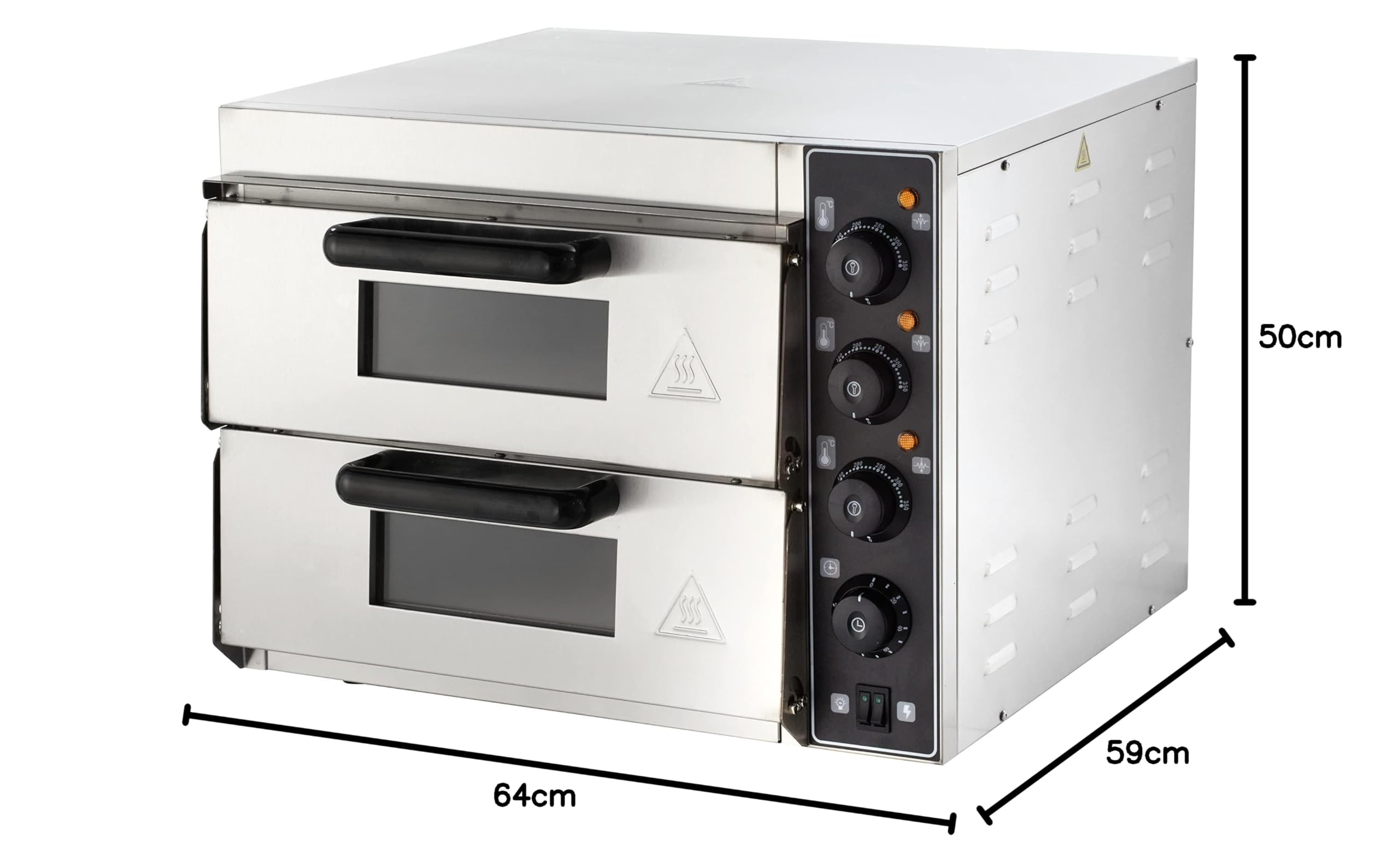GastroHero Pizzaofen Basic 2 x 35 cm Gastronomiebedarf