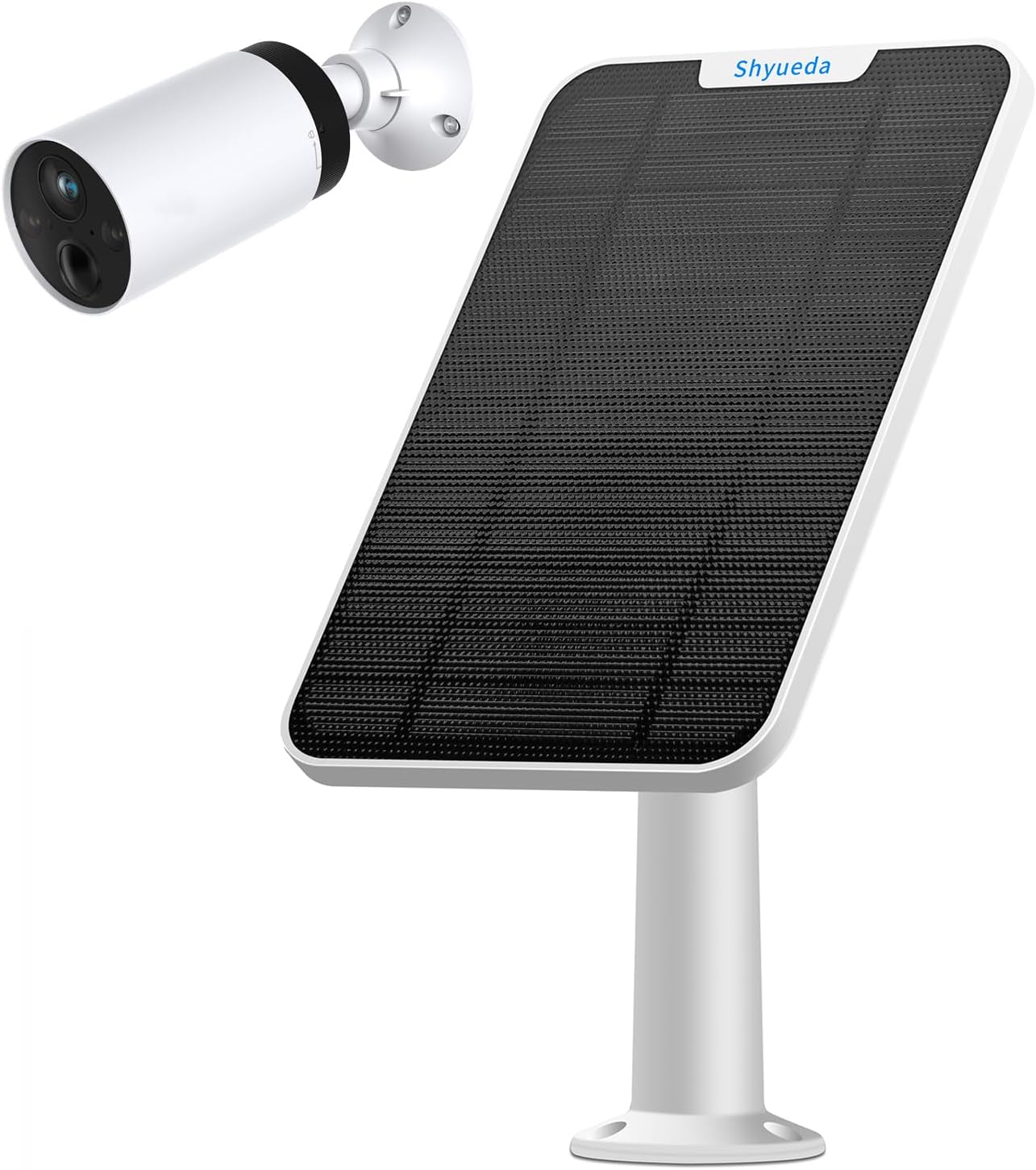 Shyueda 4W Solar Panel Charging Compatible with TP C420/C420S1/C420S2/C420S4/C425 Camera, with 13.1ft Waterproof Charging Cable, IP65 Weatherproof,Includes Secure Wall Mount(1-Pack)