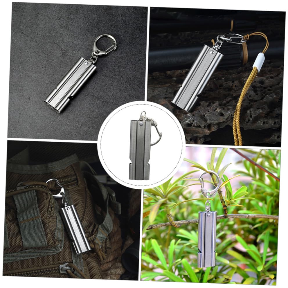 Silbato de acero inoxidable POPETPOP para uso exterior miniatura 7