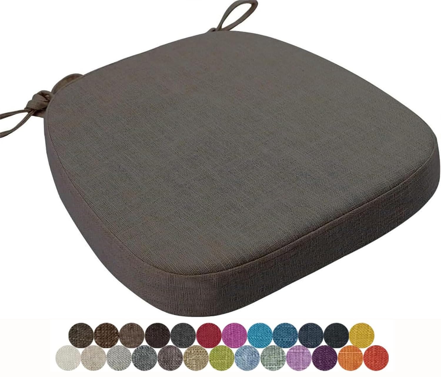 Seokor Color3 Chair Cushion Kitchen, Memory Foam Chair Pads, 40X38/43X40/43X42cm With Ties Non-Slip Chair Pads，Outdoor Indoor Seat Cushion For Dining Office Garden Chair(,43X40x5cm)