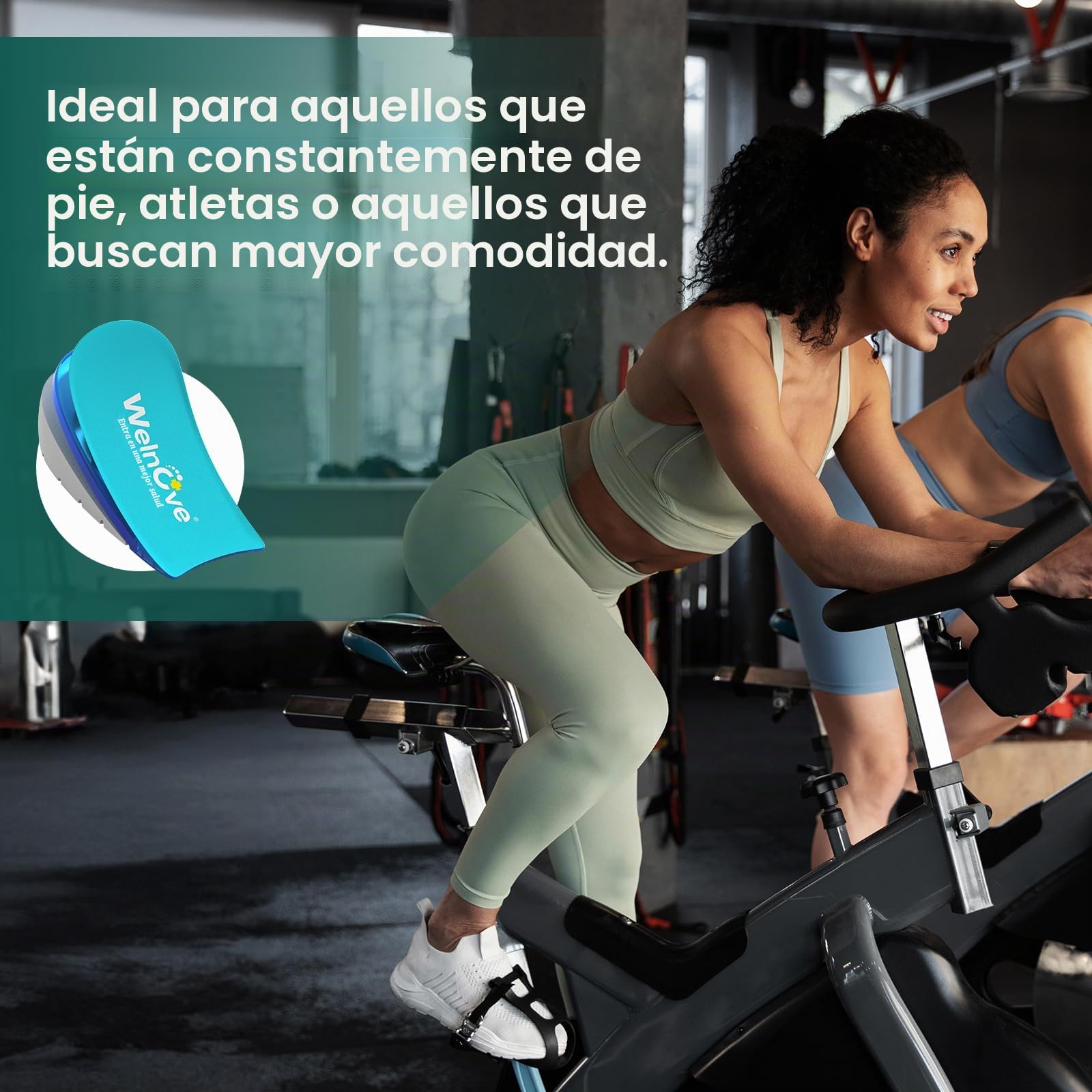 Almohadilla de talón para aliviar el dolor, Welnove Plantilla para Tendinitis de talón, Fascitis plantar, Mujeres 37,5-41, Hombres 37-39, 0,6 y 1 pulgadas de altura, 2 pares